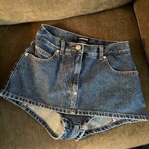 Pushbutton SSENSE Exclusive Blue Denim Skort